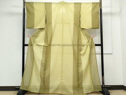 平和屋着物＊夏物　小紋　絽　間道　洗える着物　CABK9279th