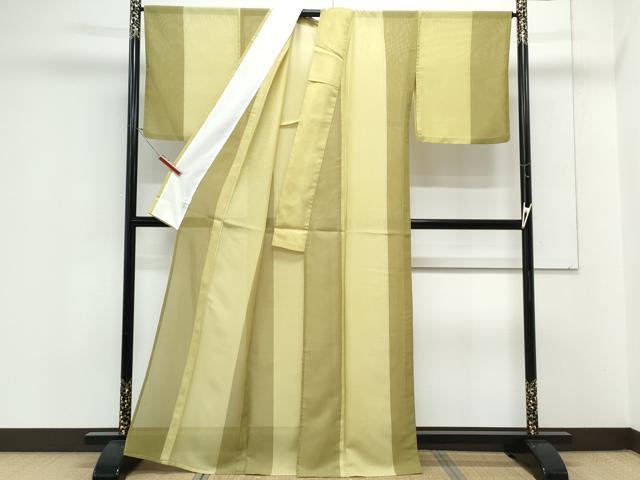 平和屋着物＊夏物　小紋　絽　間道　洗える着物　CABK9279th