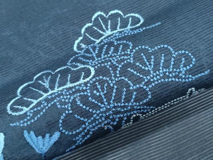 平和屋着物＊夏物　色留訪問着　絽　総刺繍　風景文　洗える着物　CABK9287th