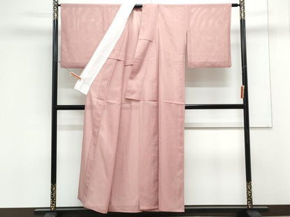平和屋着物＊夏物　色無地　絽　珊瑚色　洗える着物　CABK9289th