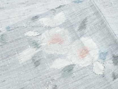平和屋着物＊夏物　紗紬　枝花文　正絹　逸品　CABK9292th