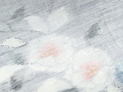 平和屋着物＊夏物　紗紬　枝花文　正絹　逸品　CABK9292th