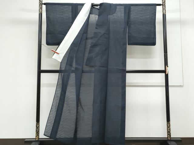 平和屋着物＊夏物　小紋　紗　霞文　CABK9293th