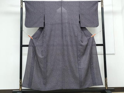 平和屋着物＊夏物　小紋　絽　吉祥文　正絹　逸品　CABK9301th
