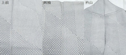 平和屋着物＊夏物　小紋　変わり絽　菱吉祥文　正絹　逸品　CABK9304th