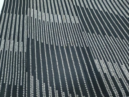 平和屋着物＊夏物　小紋　絽　吉祥間道　黒地　正絹　逸品　CABK9306th