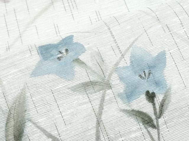 平和屋着物＊夏物　訪問着　紗紬　手描き　草花文　正絹　逸品　CABK9308th
