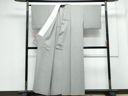 平和屋着物＊夏物　小紋　絽縮緬　作家物　霞文　正絹　逸品　CABK9309th