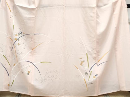 平和屋着物＊夏物　訪問着　絽　流水草花文　正絹　逸品　CABK9311th