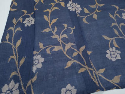 平和屋着物＊夏物　本場小千谷ちぢみ　草花文　麻　逸品　CABK9312th