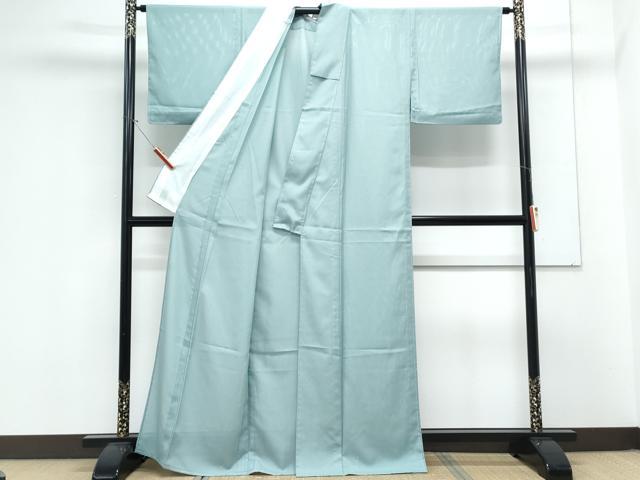 平和屋着物＊夏物　色無地　絽　錆青磁色　洗える着物　CABK9314th