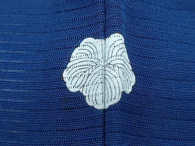 平和屋着物＊夏物　色無地　絽　紺色　正絹　逸品　CABK9320th