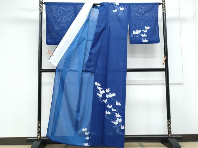 平和屋着物＊夏物　訪問着　絽　鴛鴦文　金彩　洗える着物　CABK9321th