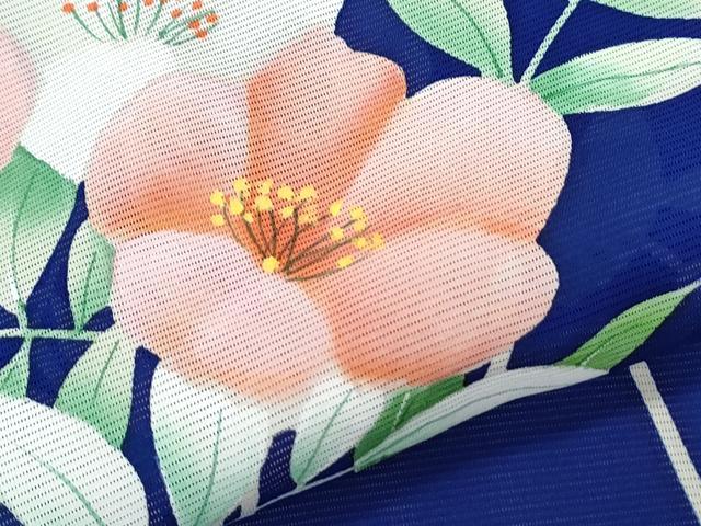 平和屋着物＊夏物　訪問着　絽　草花文　正絹　逸品　CABK9323th