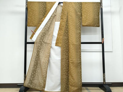 平和屋着物＊夏物　小紋　紗　花蝶間道　暈し染め　洗える着物　CABK9324th