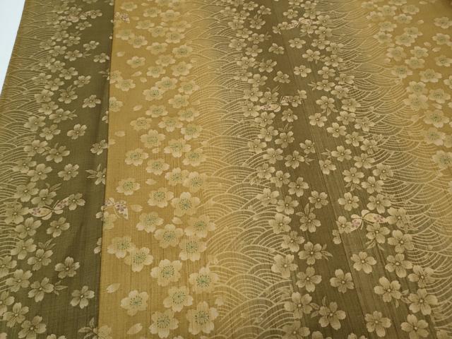 平和屋着物＊夏物　小紋　紗　花蝶間道　暈し染め　洗える着物　CABK9324th