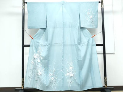 平和屋着物＊夏物　訪問着　絽　草花文　正絹　逸品　CABK9325th