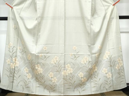 平和屋着物＊夏物　訪問着　絽　草花文　暈し染め　洗える着物　CABK9326th