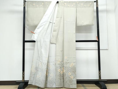 平和屋着物＊夏物　訪問着　絽　草花文　暈し染め　洗える着物　CABK9326th