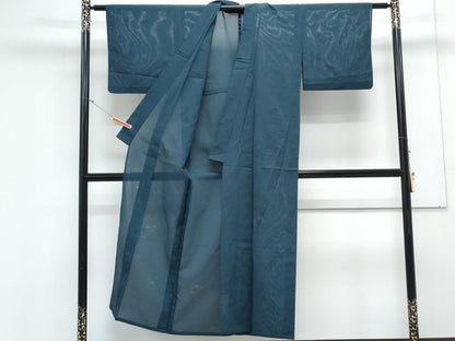 平和屋着物＊夏物　色無地　丸紋紗　褐返色　正絹　逸品　CABK9344th