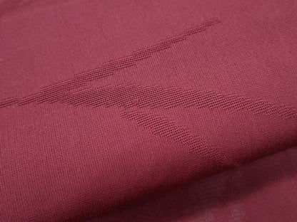 平和屋着物＊夏物　色無地　笹紋紗　濃紅色　正絹　逸品　CABK9345th