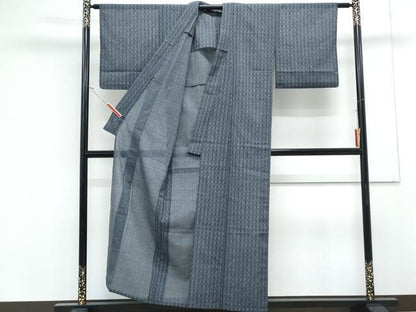 平和屋着物＊夏物　小紋　紗　亀甲繋ぎ　CABK9357th