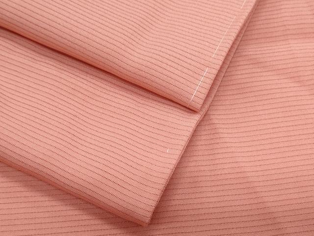 平和屋着物＊夏物　色無地　絽　甚三紅色　正絹　逸品　CABK9360th