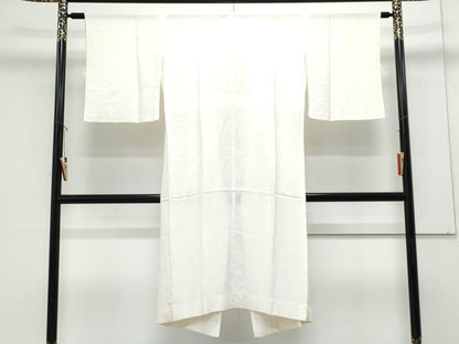 平和屋着物＊夏物　長襦袢　絽　流水文　象牙色　正絹　逸品　CABK9365th