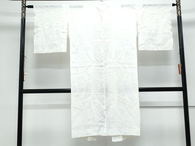 平和屋着物＊夏物　長襦袢　草花紋紗　象牙色　麻　逸品　CABK9367th