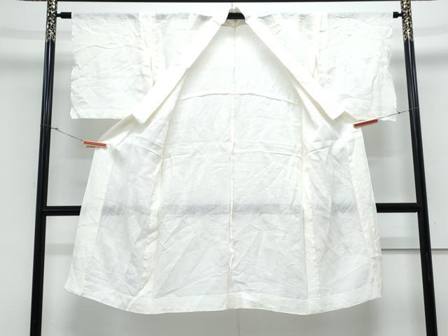 平和屋着物＊夏物　長襦袢　草花紋紗　象牙色　麻　逸品　CABK9367th