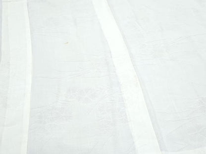 平和屋着物＊夏物　長襦袢　草花紋紗　象牙色　麻　逸品　CABK9367th