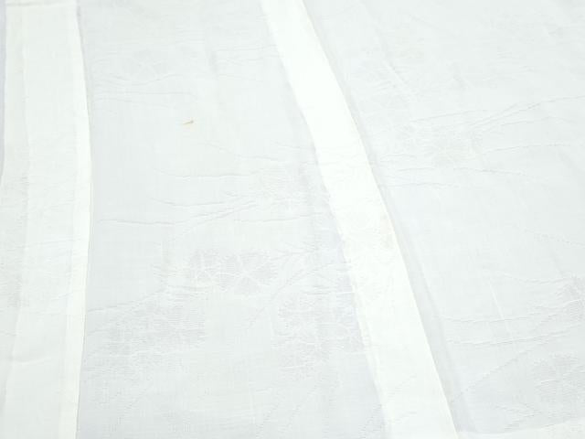 平和屋着物＊夏物　長襦袢　草花紋紗　象牙色　麻　逸品　CABK9367th