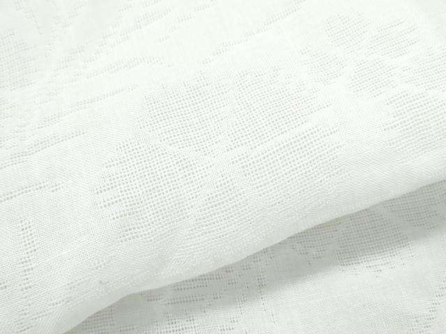 平和屋着物＊夏物　長襦袢　草花紋紗　象牙色　麻　逸品　CABK9367th