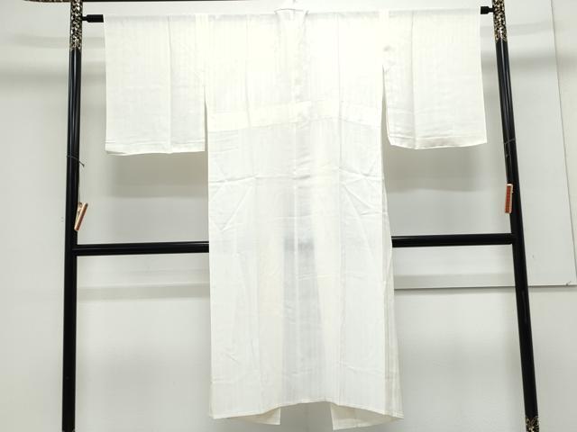 平和屋着物＊夏物　長襦袢　絽　草花間道　象牙色　正絹　逸品　CABK9373th