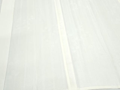 平和屋着物＊夏物　長襦袢　絽　草花間道　象牙色　正絹　逸品　CABK9373th