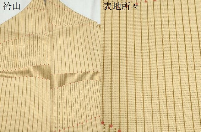 平和屋着物＊夏物　小紋　絽　抽象文様　正絹　逸品　CABK9379th