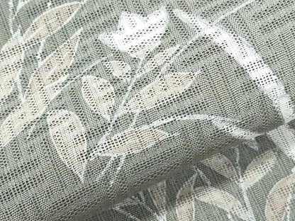 平和屋着物＊夏物　訪問着　籬紋紗　草花文　銀彩　正絹　逸品　CABK9381th