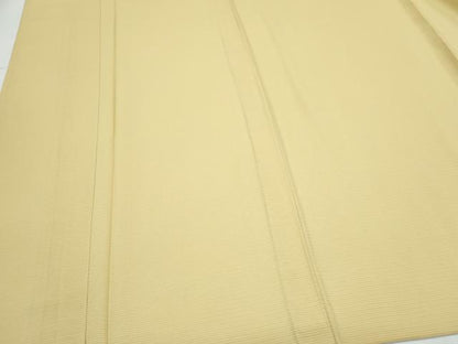 平和屋着物＊夏物　色無地　絽　淡黄色　正絹　逸品　CABK9389th