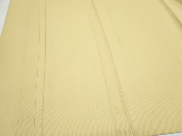 平和屋着物＊夏物　色無地　絽　淡黄色　正絹　逸品　CABK9389th