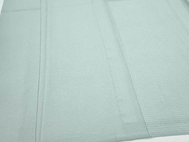 平和屋着物＊夏物　色無地　絽縮緬　藍白色　正絹　逸品　CABK9394th