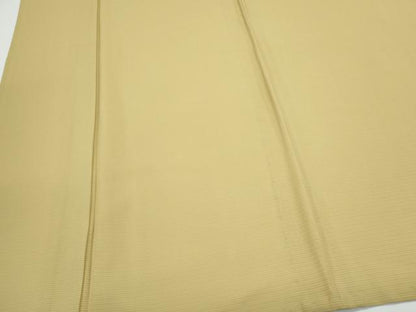 平和屋着物＊夏物　色無地　駒絽　芥子色　正絹　逸品　CABK9396th