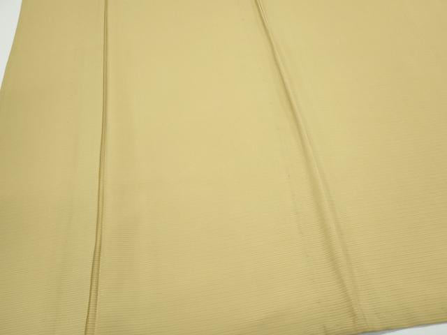 平和屋着物＊夏物　色無地　駒絽　芥子色　正絹　逸品　CABK9396th