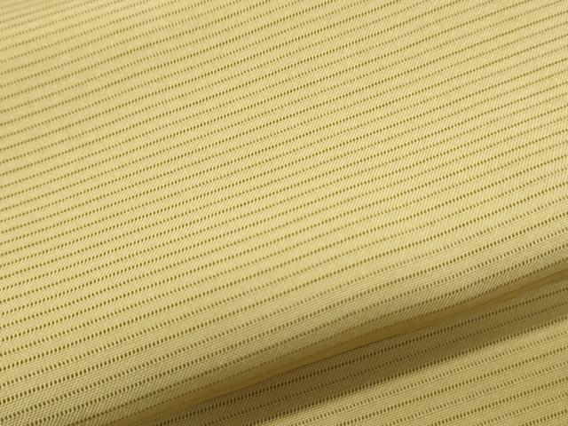 平和屋着物＊夏物　色無地　駒絽　芥子色　正絹　逸品　CABK9396th