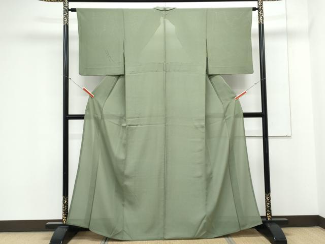 平和屋着物＊夏物　小紋　絽縮緬　霞文　正絹　逸品　CABK9397th