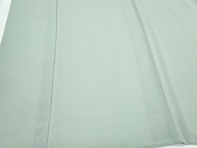 平和屋着物＊夏物　色無地　絽縮緬　柳鼠色　正絹　逸品　CABK9398th
