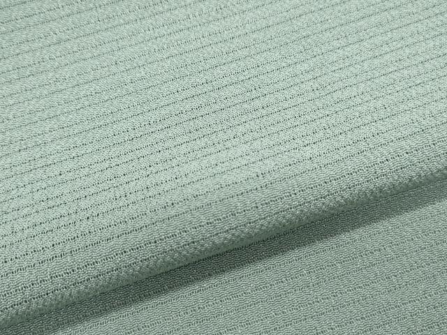 平和屋着物＊夏物　色無地　絽縮緬　柳鼠色　正絹　逸品　CABK9398th