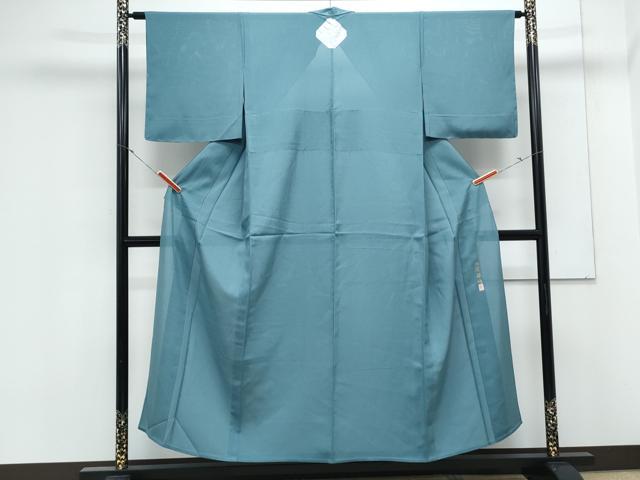 平和屋着物＊本加賀友禅作家　西尾翠峰監修　夏物　色無地　絽　藍色　正絹　逸品　CABK9399th