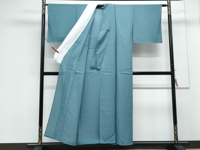平和屋着物＊本加賀友禅作家　西尾翠峰監修　夏物　色無地　絽　藍色　正絹　逸品　CABK9399th