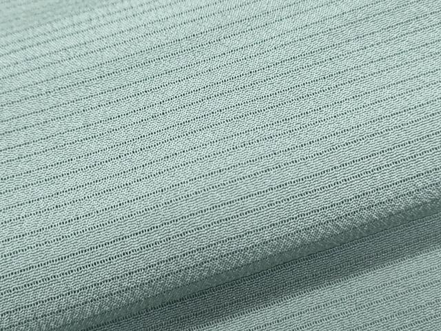 平和屋着物＊夏物　色無地　絽縮緬　青白橡色　正絹　逸品　CABK9403th