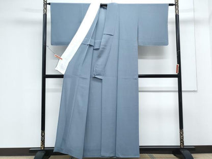 平和屋着物＊夏物　色無地　絽縮緬　薄花色　正絹　逸品　CABK9408th